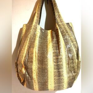 Beirn neutrals snakeskin shoulder handbag